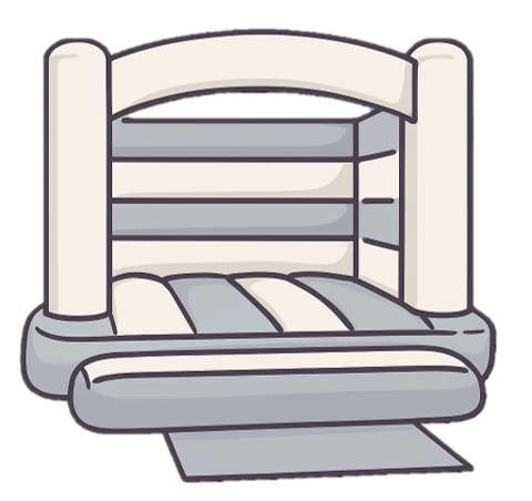 10x12 Grey and White Bouncy Castle